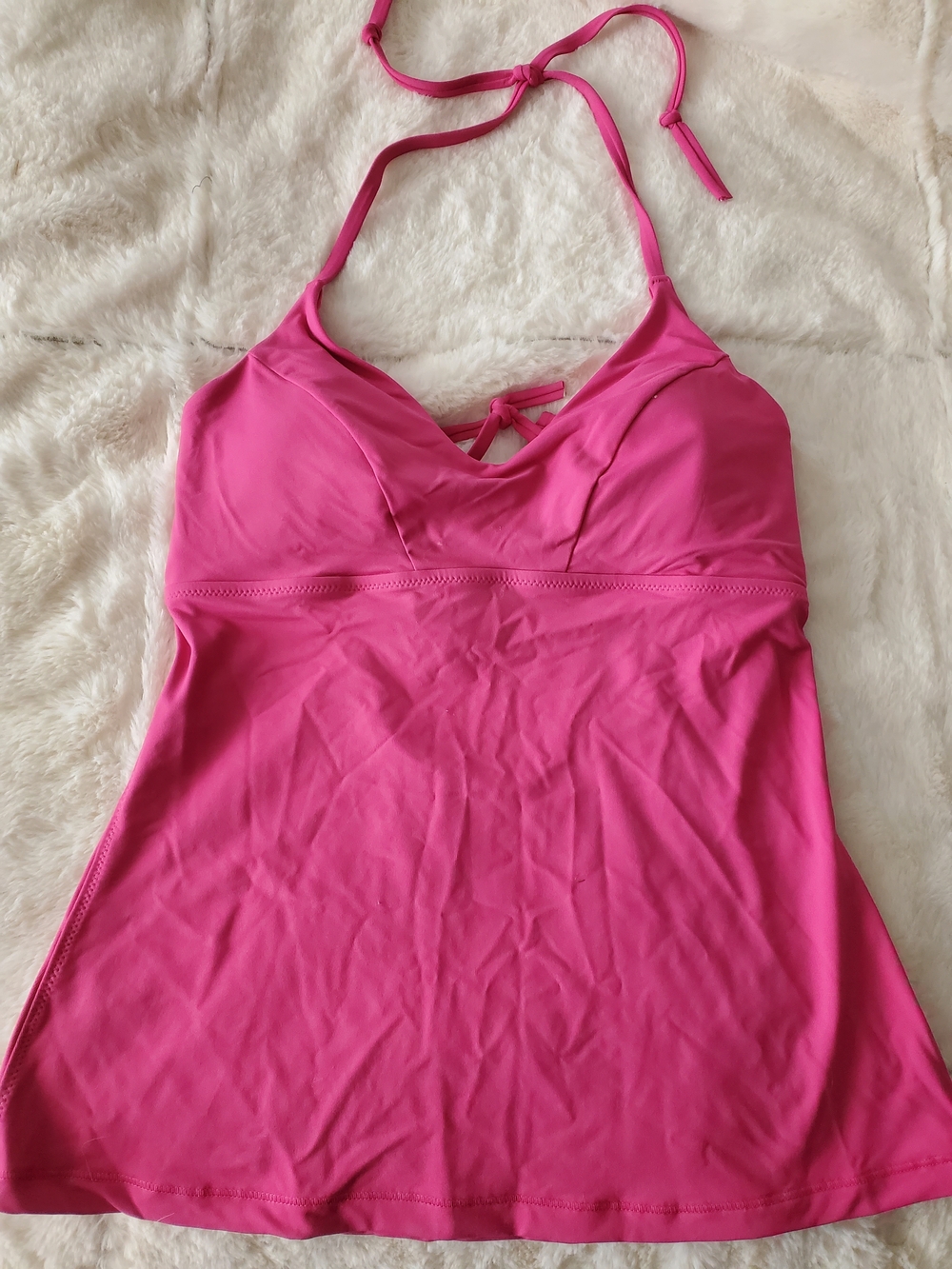 Athleta Hot Pink Halter Tankini Swim Top